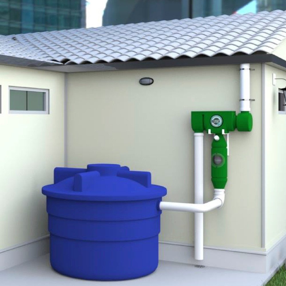 Plano Vista mental Sistema de captación de agua de lluvia para usar como agua potable